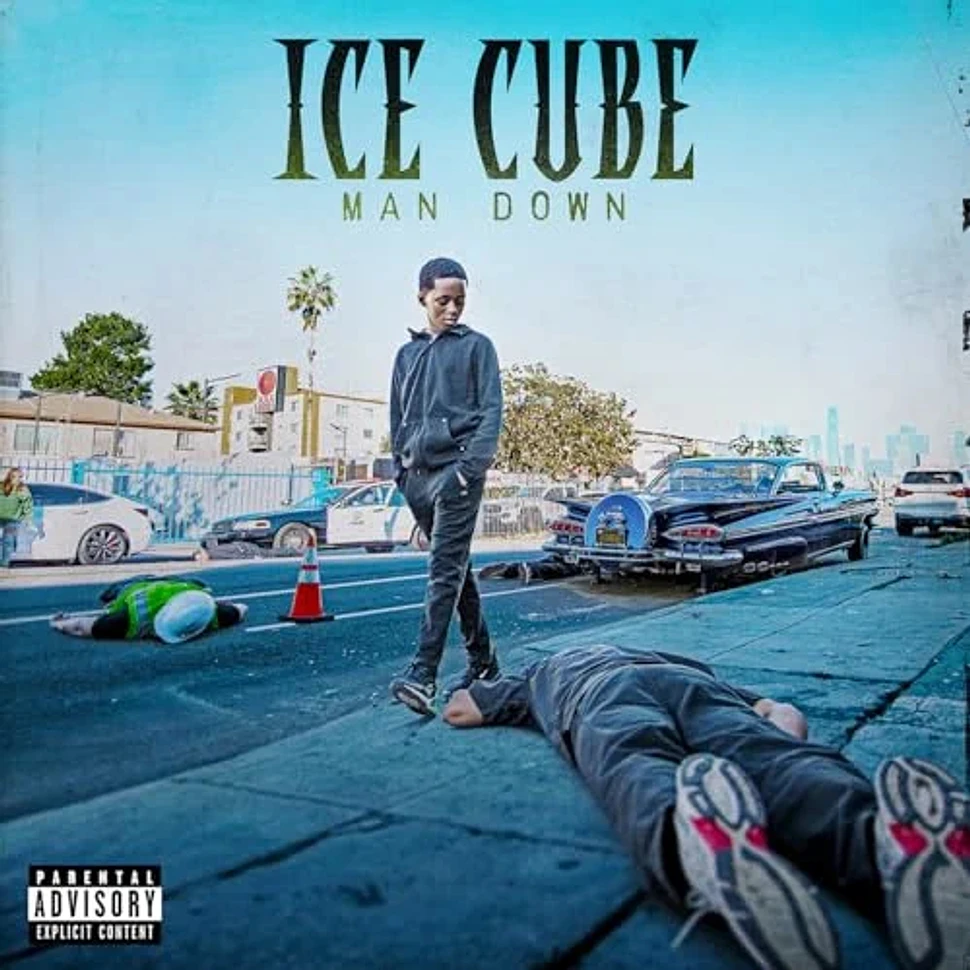 Ice Cube - Man Down Limited Deluxe Blue w/ White Marble Vinyl Edition