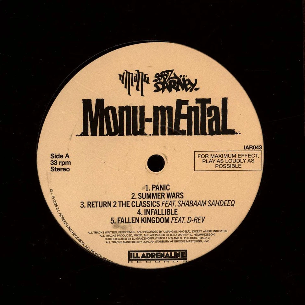 uMaNg & B.B.Z Darney - Monu-mEnTaL Black Vinyl Edition