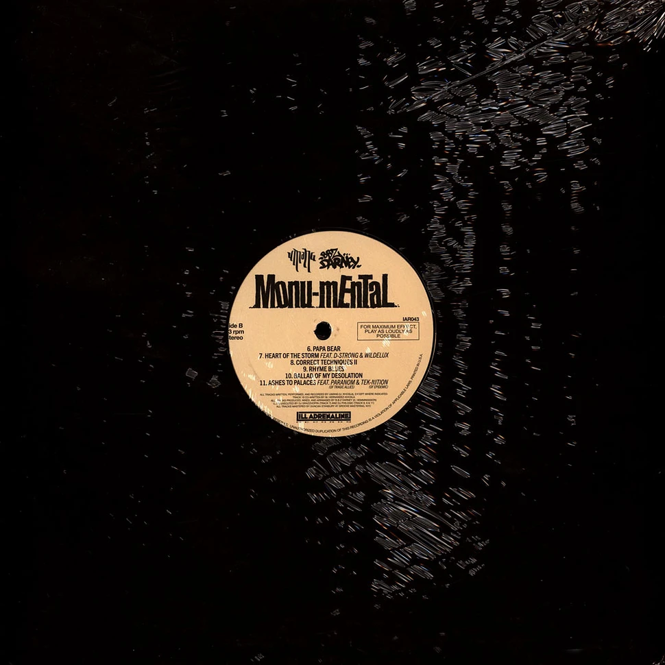 uMaNg & B.B.Z Darney - Monu-mEnTaL Black Vinyl Edition
