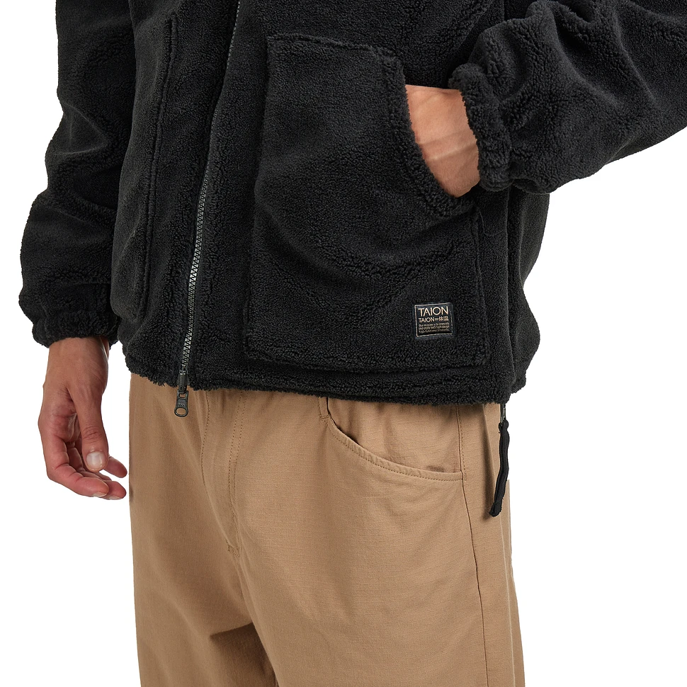 TAION - Non Down Military Reversible Boa Hi Neck Jacket