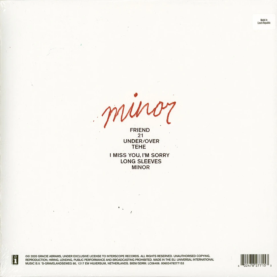 Gracie Abrams - Minor 5th Anniversary Red Vinyl Edition - Vinyl LP