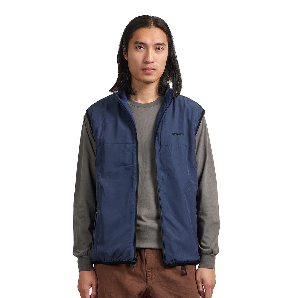 Gramicci - Thermal Fleece Reversible Vest (Navy) | HHV