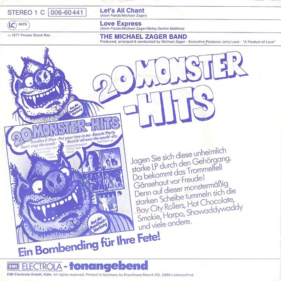 The Michael Zager Band - Let's All Chant