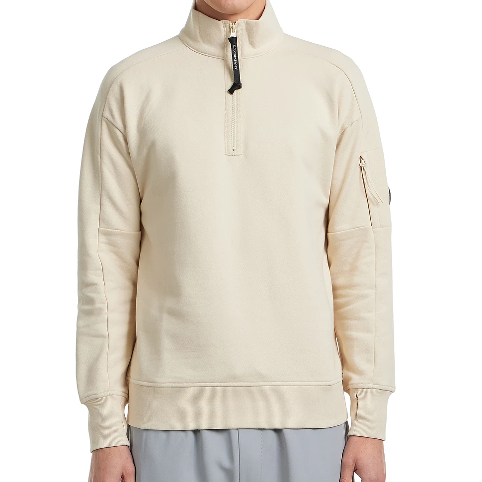 C.P. Company - Diagonal Raised Fleece Half Zip Lens Sweatshirt