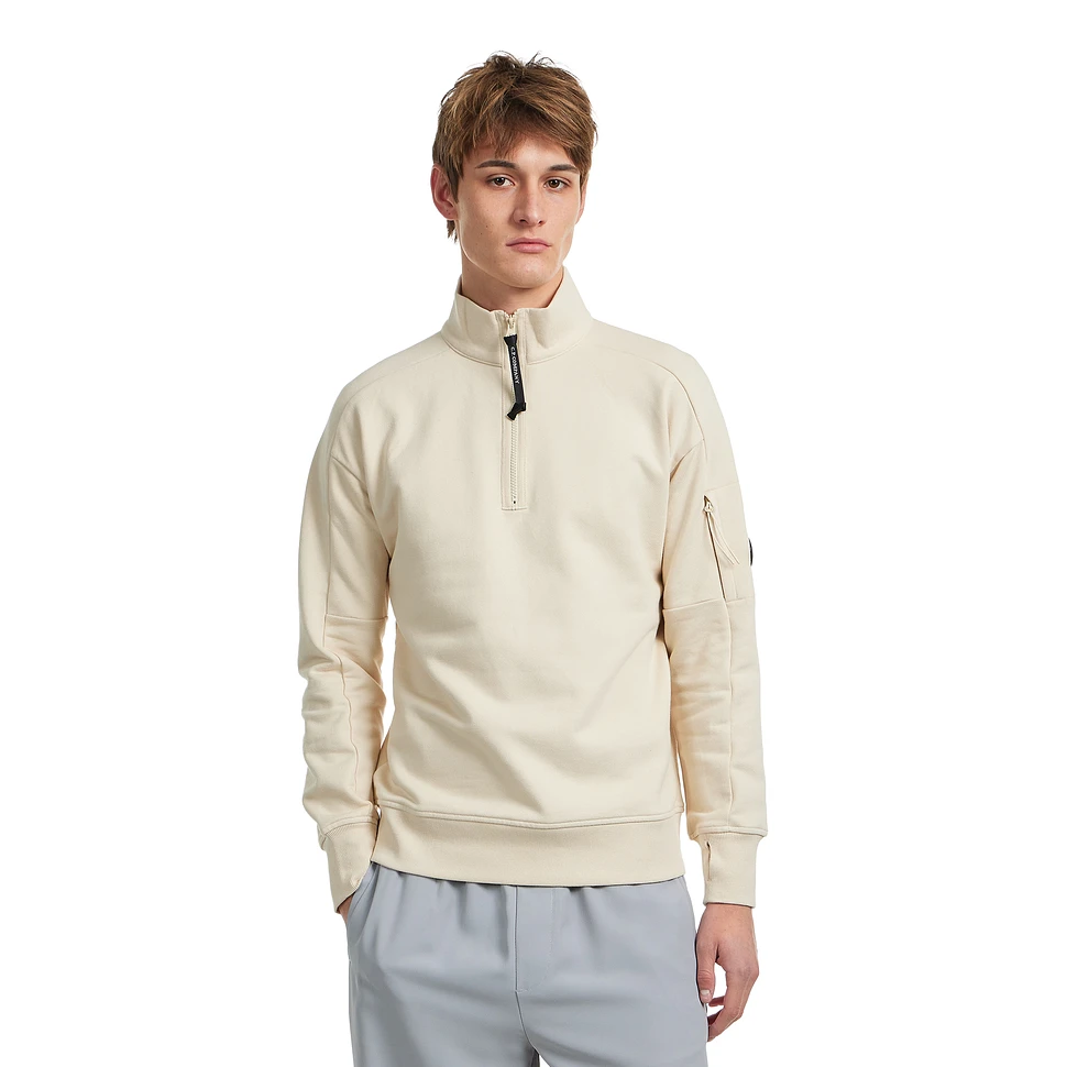 C.P. Company - Diagonal Raised Fleece Half Zip Lens Sweatshirt