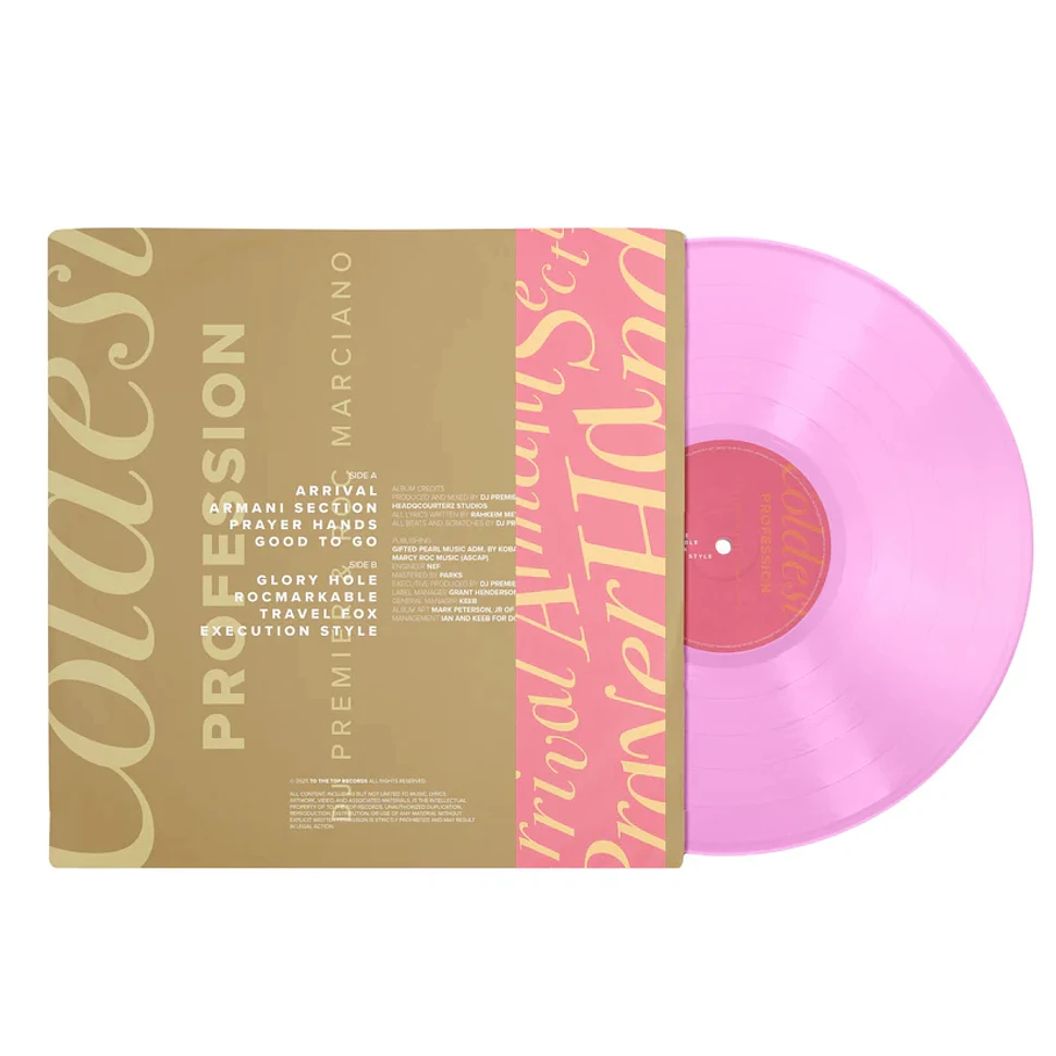 DJ Premier X Roc Marciano - The Coldest Profession Limited Pink