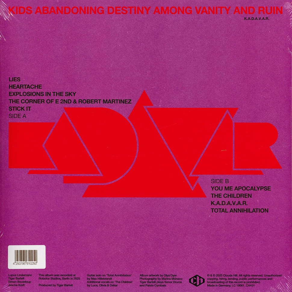 Kadavar - Kids Abandoning Destiny Among Vanity And Ruin Purple Vinyl Edition
