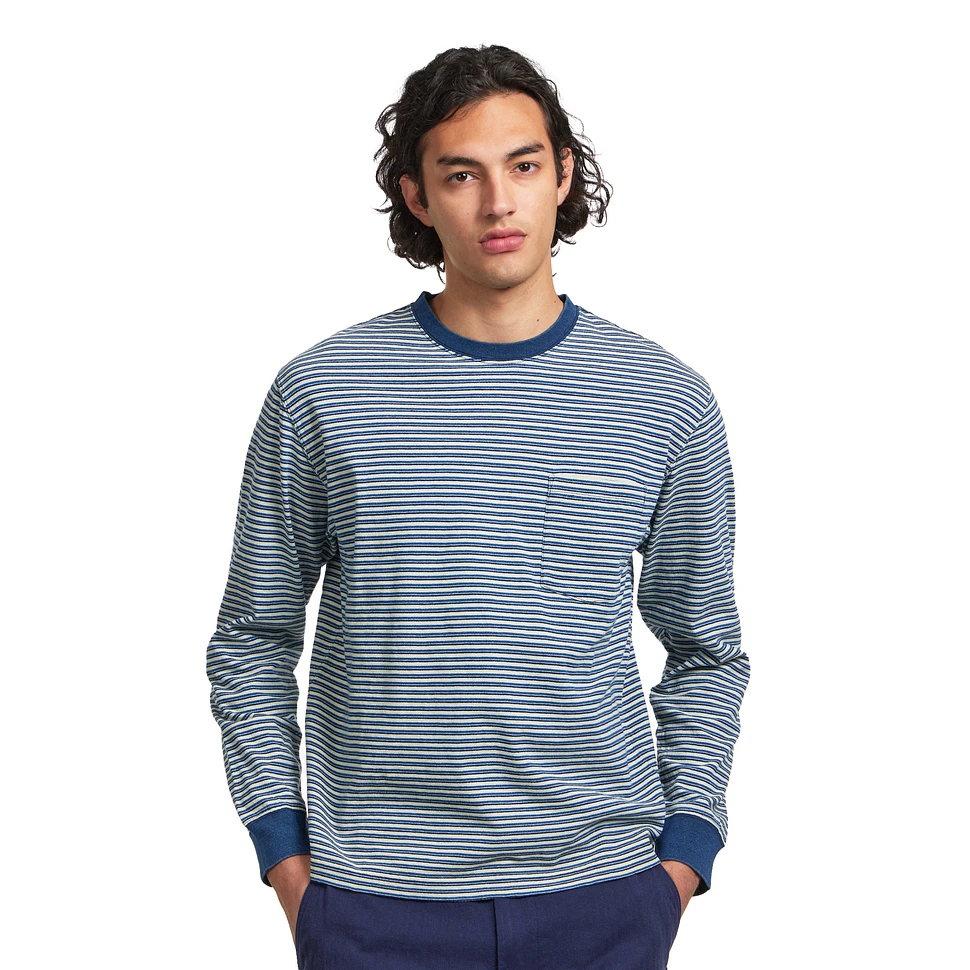 Pocket Tee Indigo Stripe