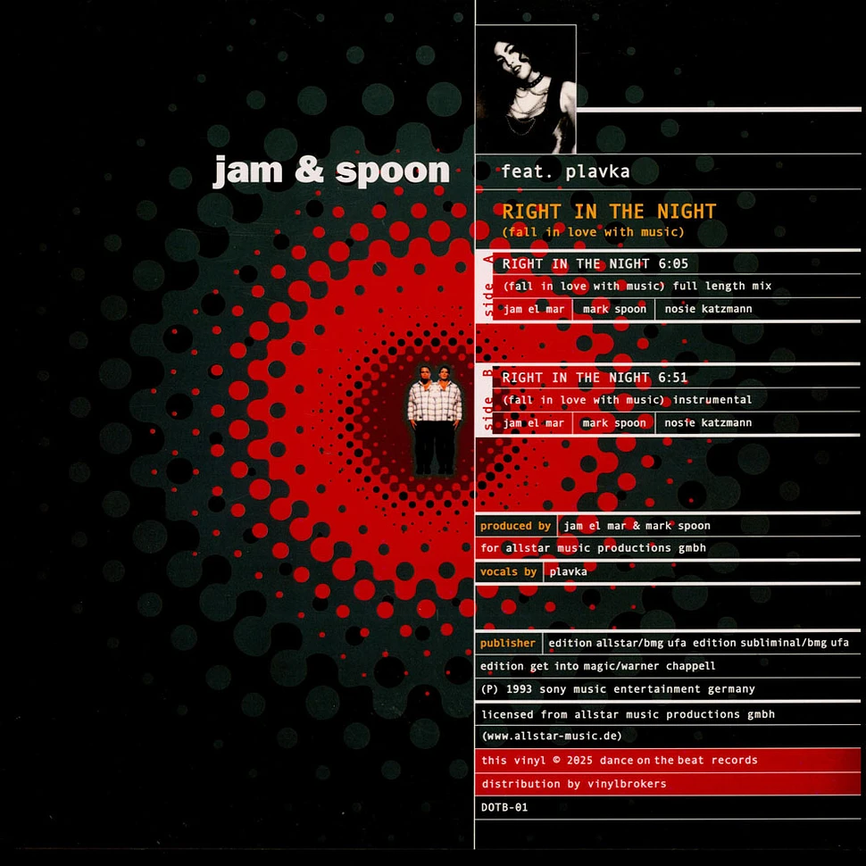 Jam & Spoon - Right In The Night (Fall In Love With Music) Red Marbeld Vinyl Edition