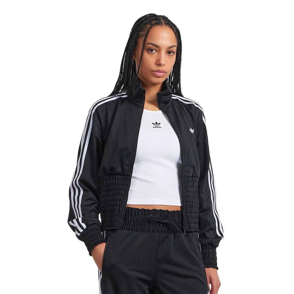 adidas - Smocked Firebird Track Top (Black) | HHV