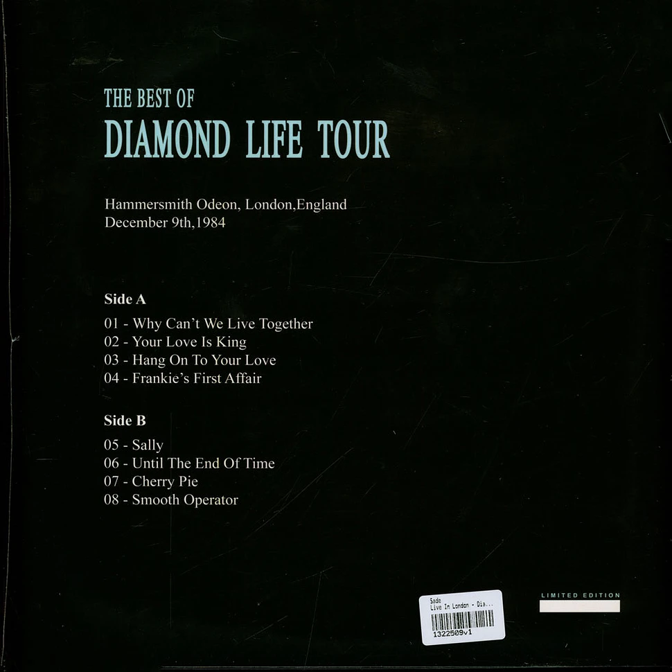 Sade - Live In London - Diamond Life Tour - Vinyl LP - EU | HHV