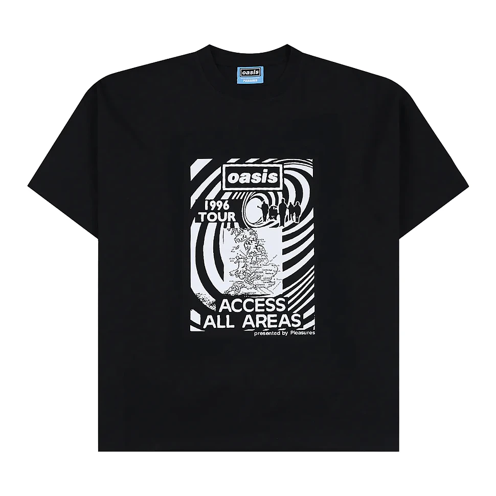 PLEASURES x Oasis - All Access T-Shirt (Black) | HHV