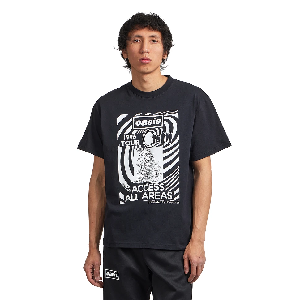 PLEASURES x Oasis - All Access T-Shirt (Black) | HHV