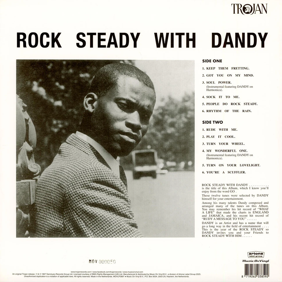 Dandy - Rock Steady With Dandy Orange Vinyl Edition - Vinyl LP