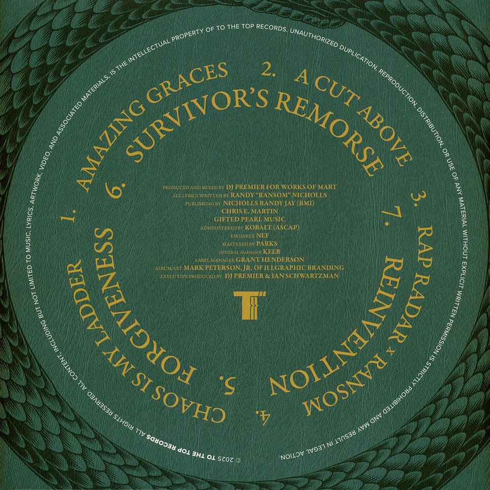 DJ Premier X Ransom - The Reinvention Jade Green Vinyl Edition