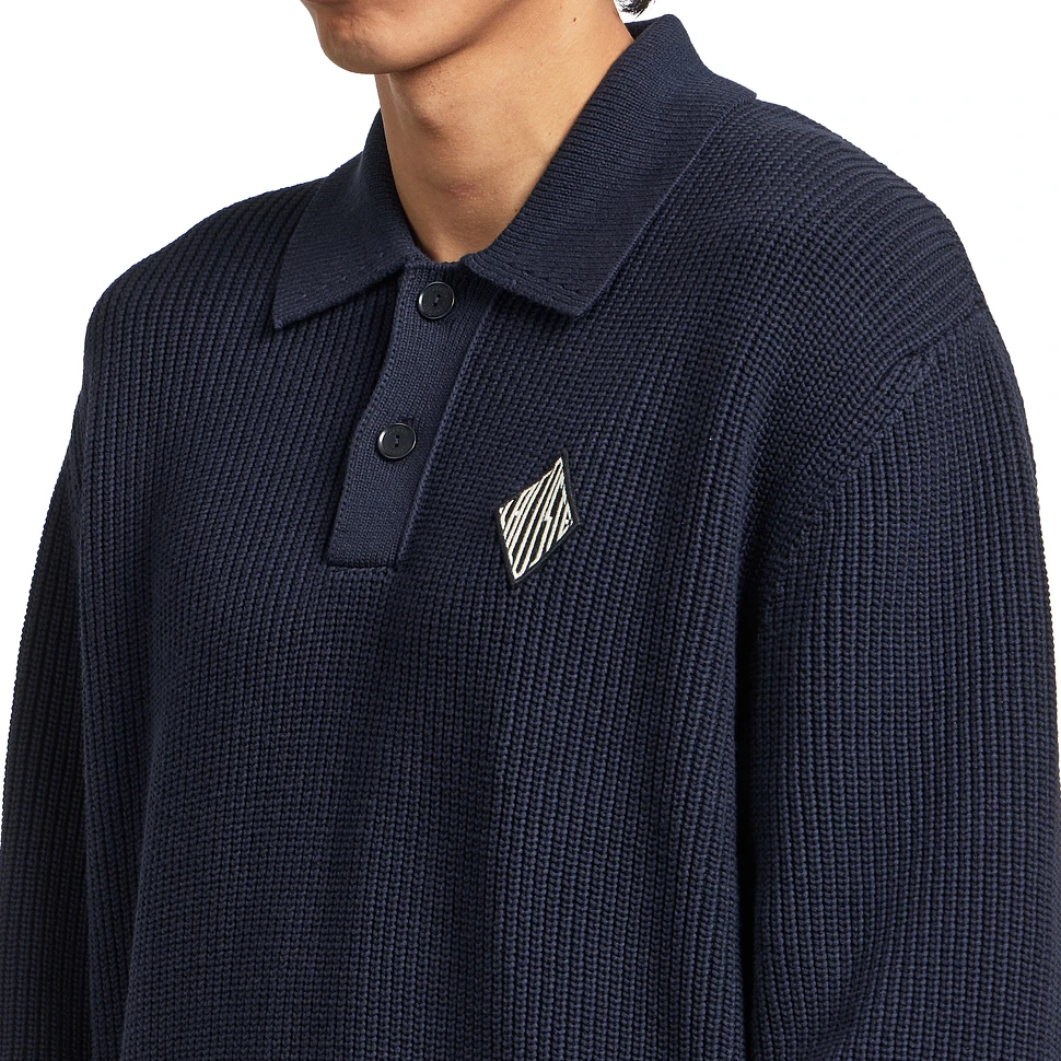 Lacoste - Ribbed Polo Collar Sweater (Blackbird) | HHV