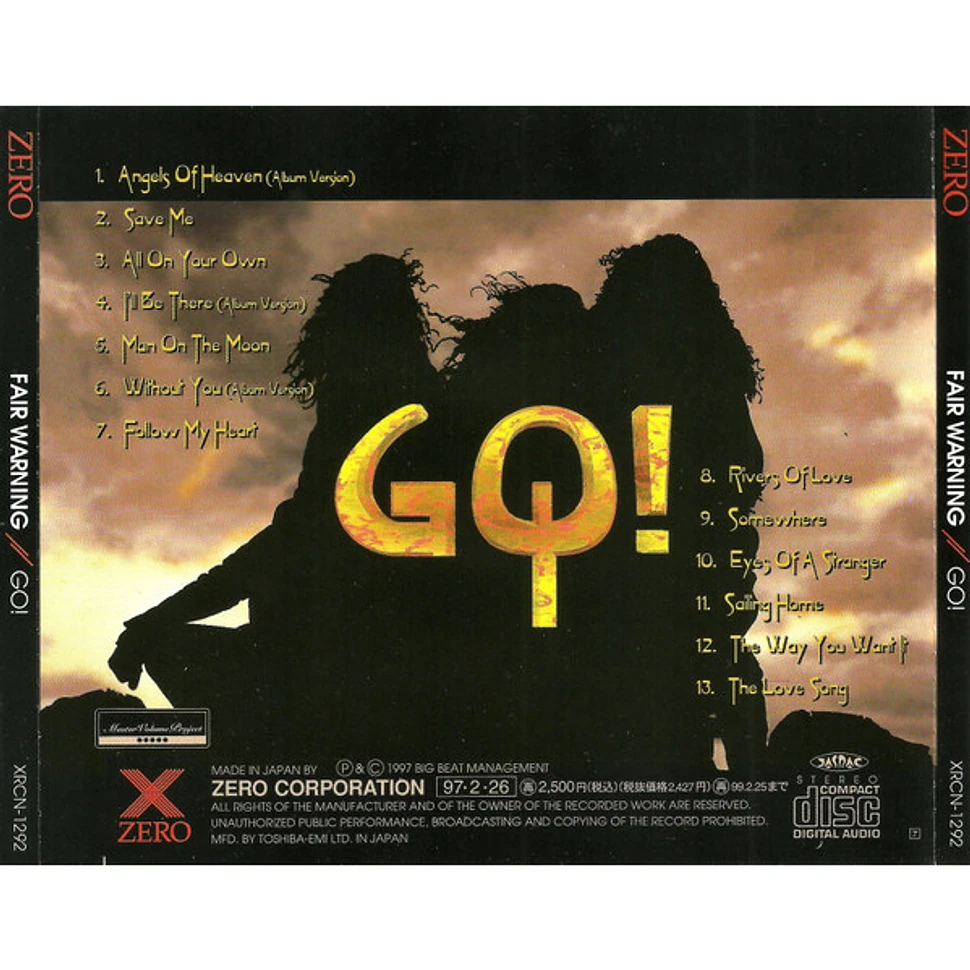 Fair Warning GO! Tour '97 ツアーT ヘビーメタル Fair Warning = Fair Warning - Go! = ゴー! - CD - 1997 - JP