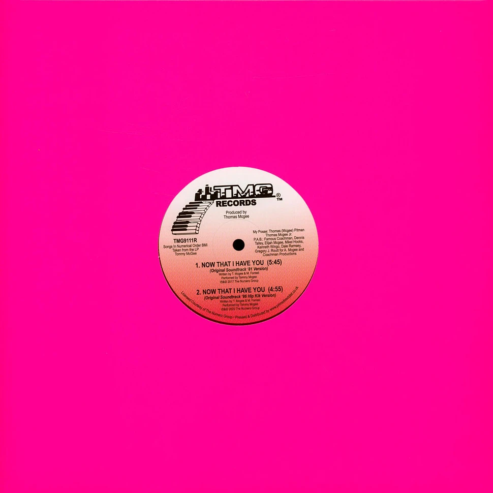 Tommy McGee - Now That I Have You - Vinyl 12