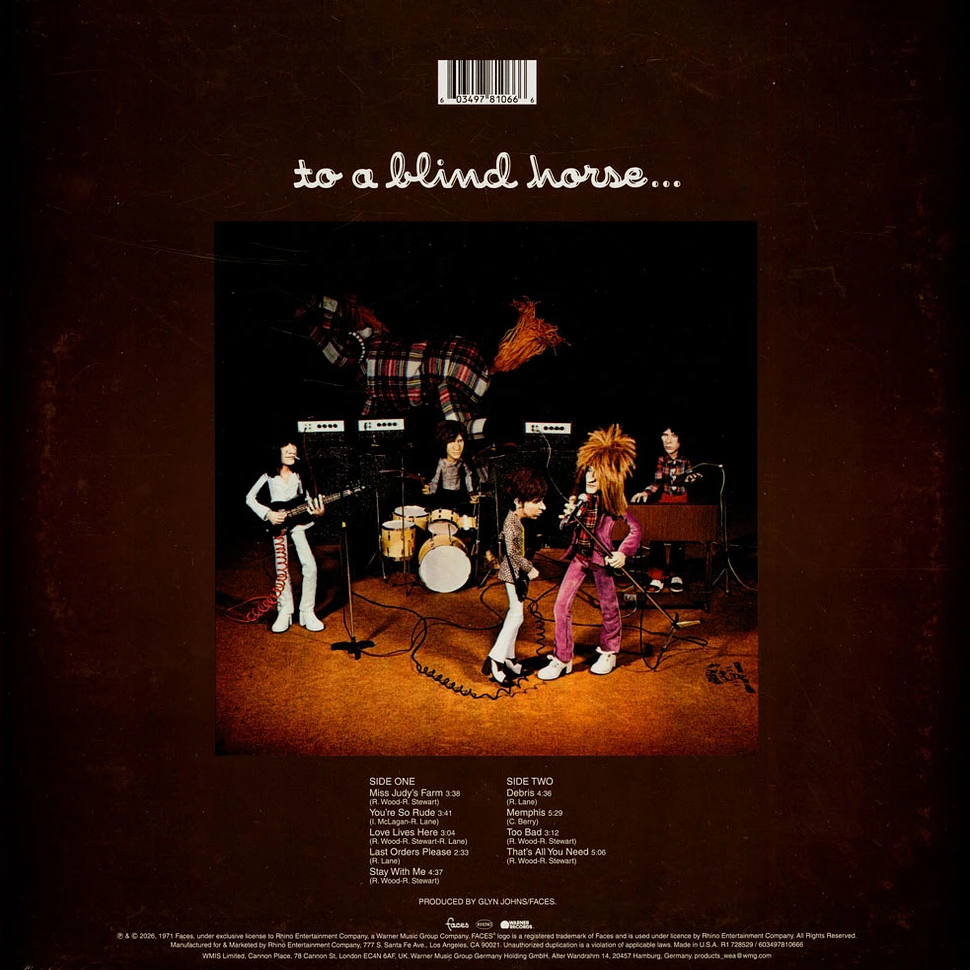 Faces - A Nod Is As Good As A Wink To A Blind Horse Start Your