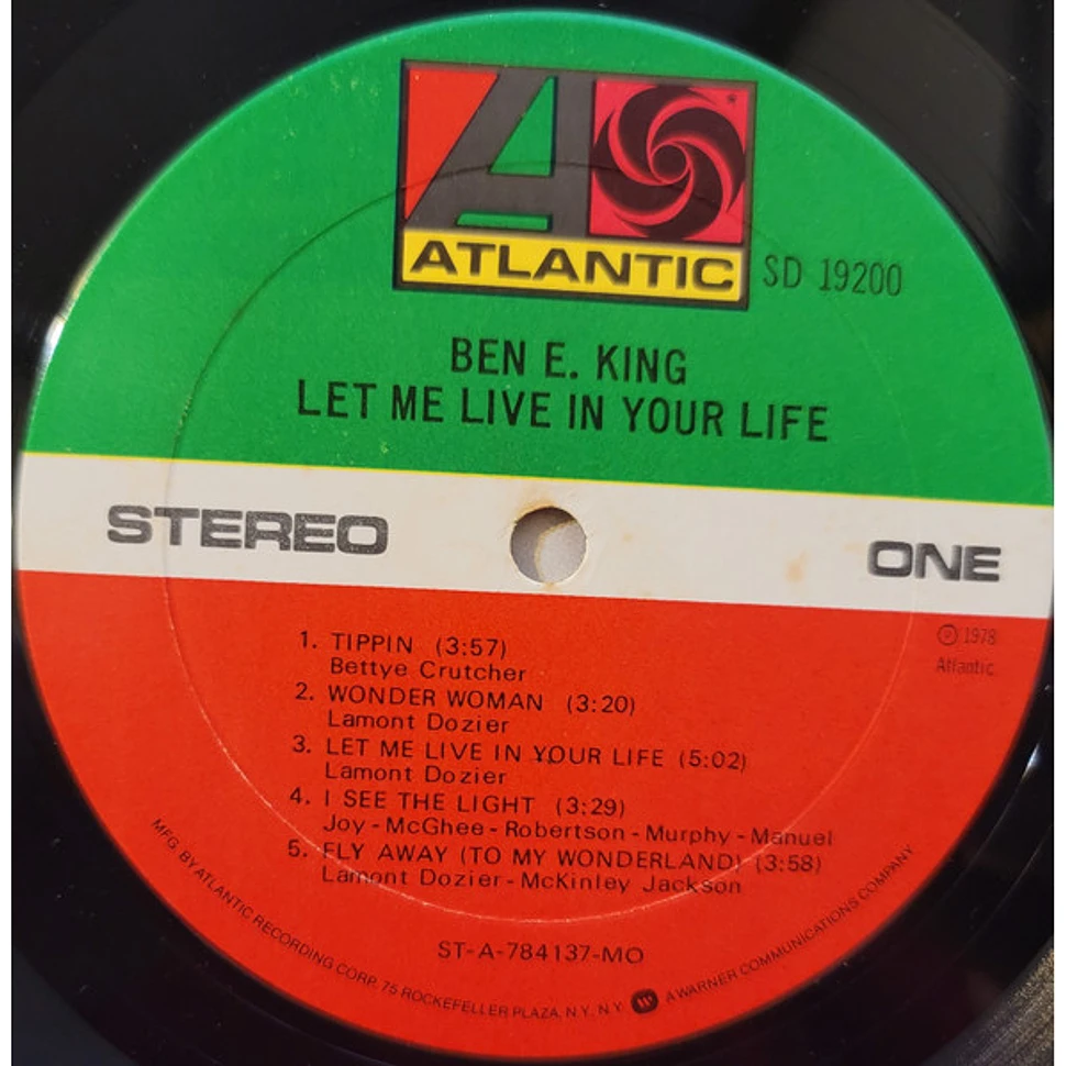 Ben E. King - Let Me Live In Your Life - Vinyl LP - 1978 - US ...
