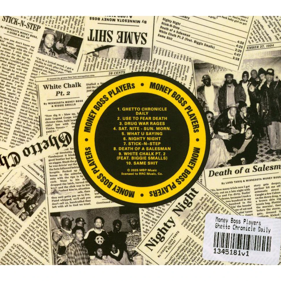 Money Boss Players - Ghetto Chronicle Daily - CD - 1994 - EU