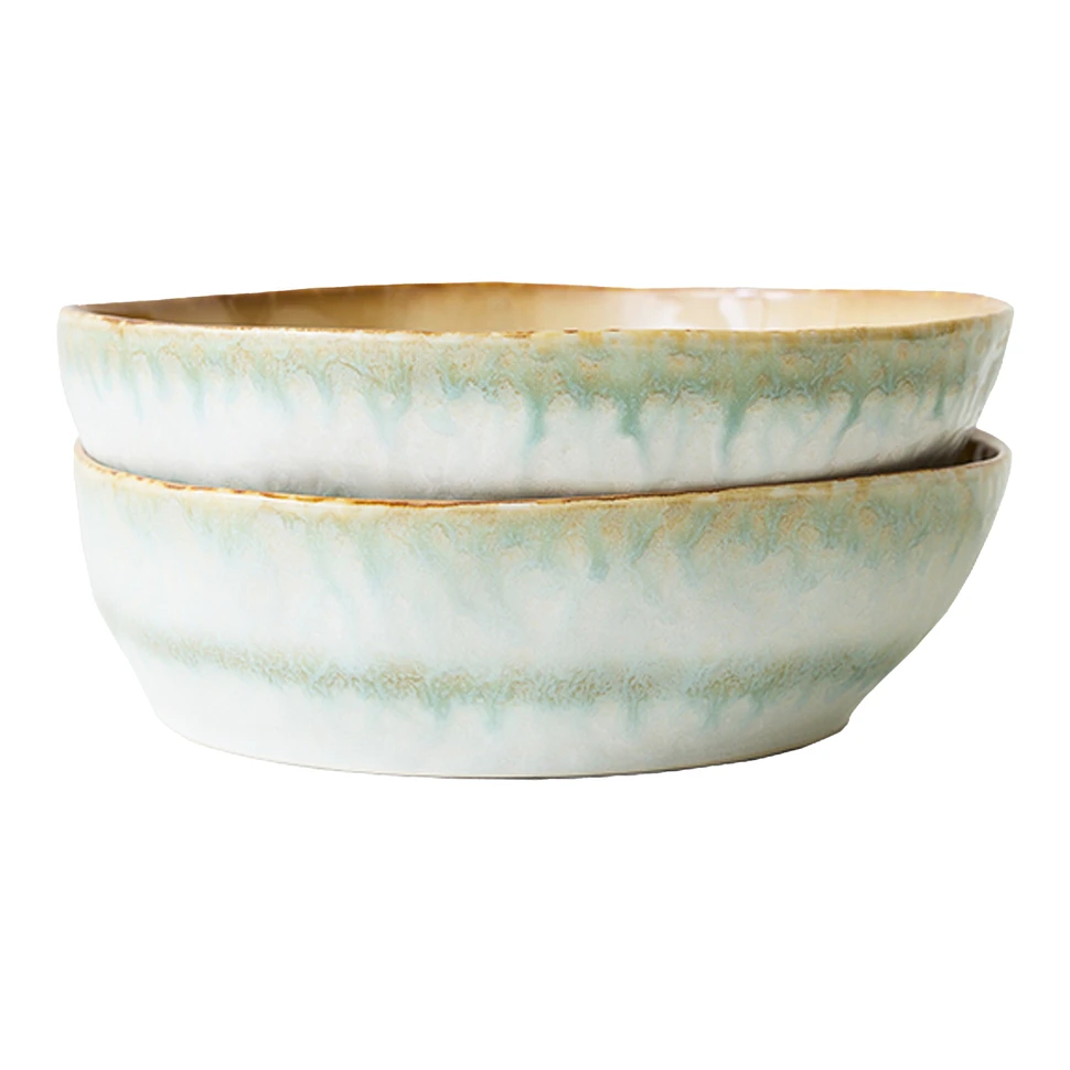 HKLIVING - 70s Ceramics: Pasta Bowls (Set of 2)