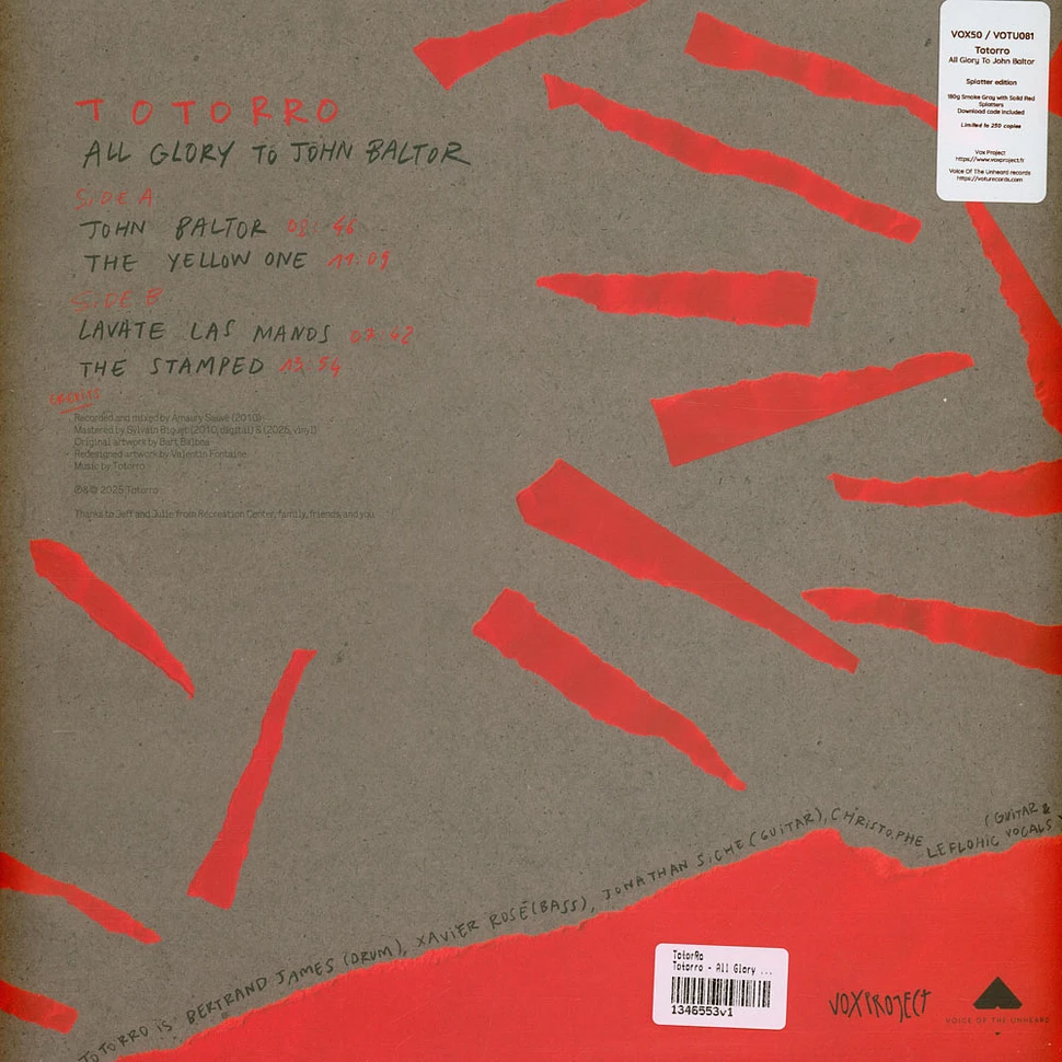 TotorRo - Totorro - All Glory To John Baltor - Splatters - Vinyl