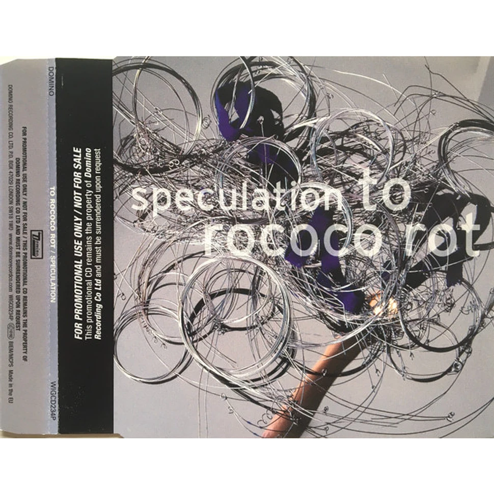 To Rococo Rot - Speculation - CD - 2009 - Original | HHV