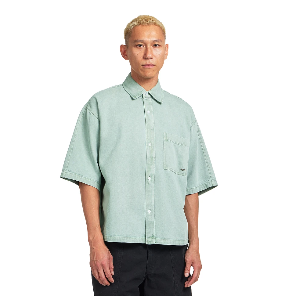 Denim Short Sleeve Button-Up