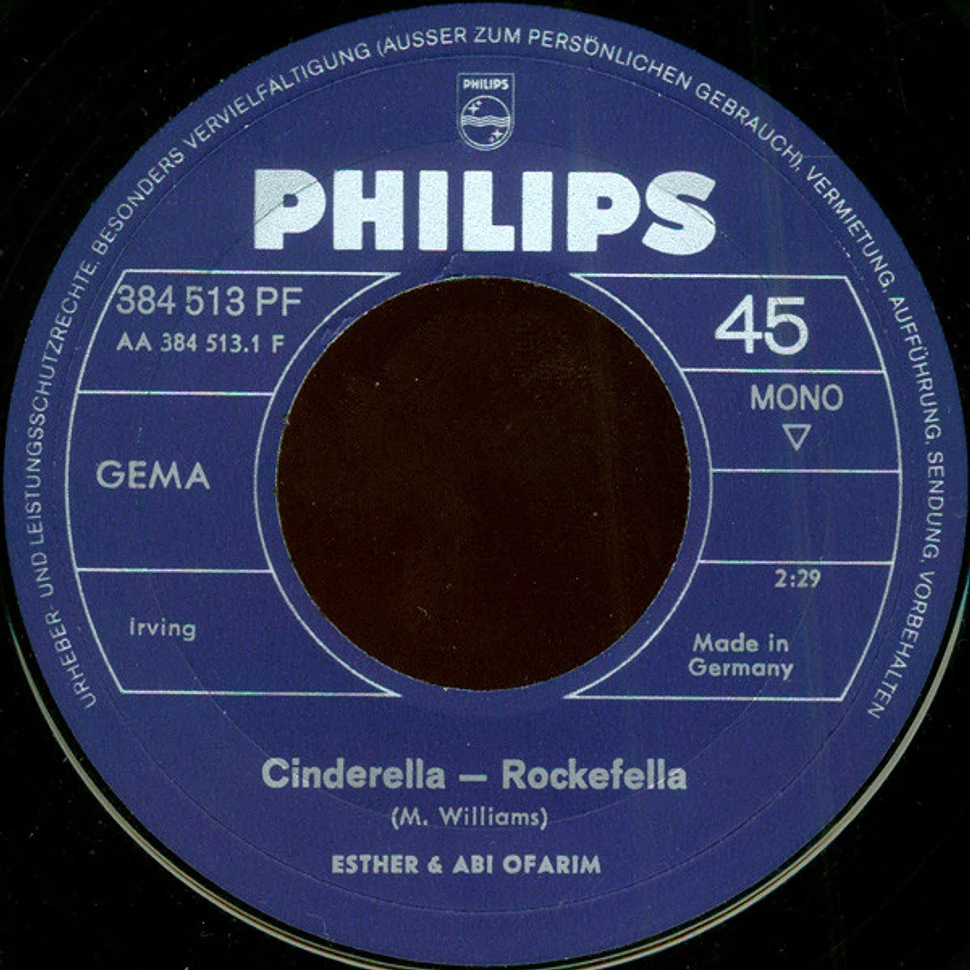 Esther & Abi Ofarim - Cinderella Rockefella - Vinyl 7