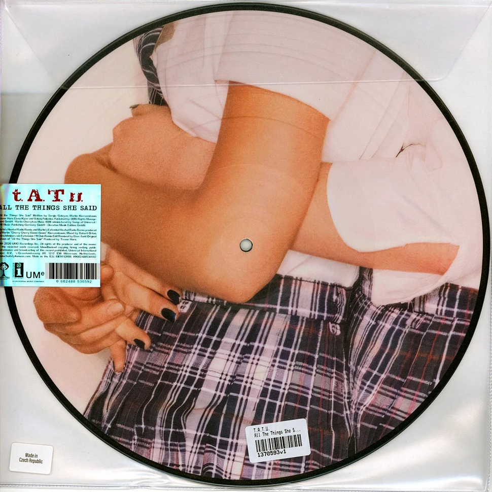 T.A.T.U. - All The Things She Said Limited Picture Disc Edition