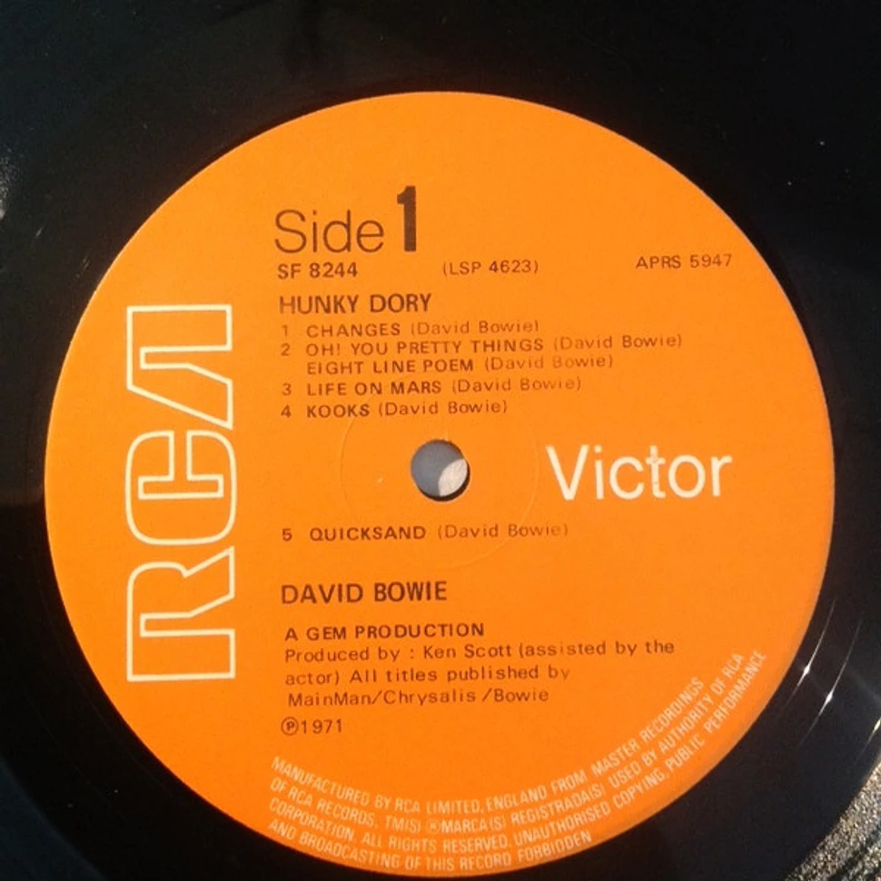 David Bowie - Hunky Dory - Vinyl LP - 1976 - UK - Reissue | HHV