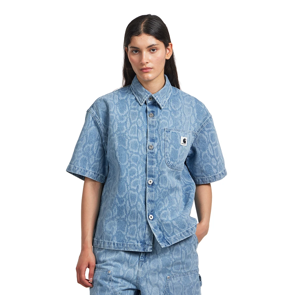 W' S/S Snake Lovilia Shirt "Smith" Denim