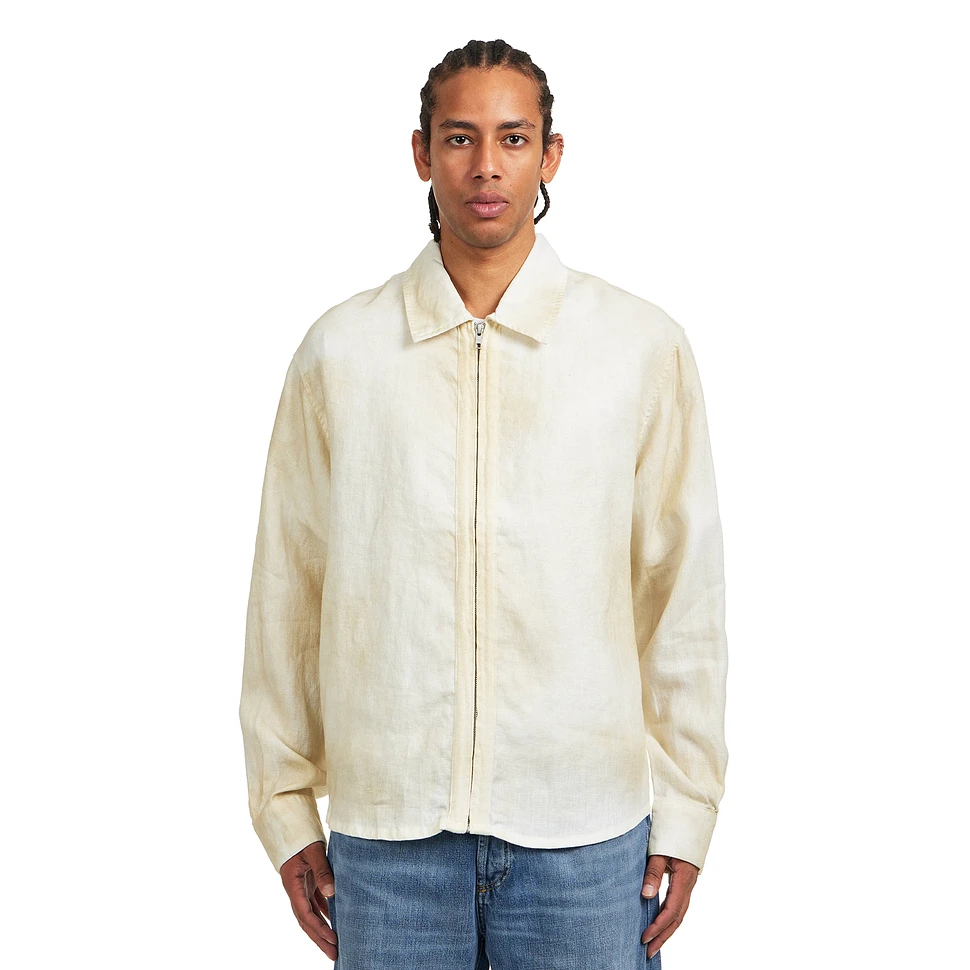 Dusty Linen Zip Shirt