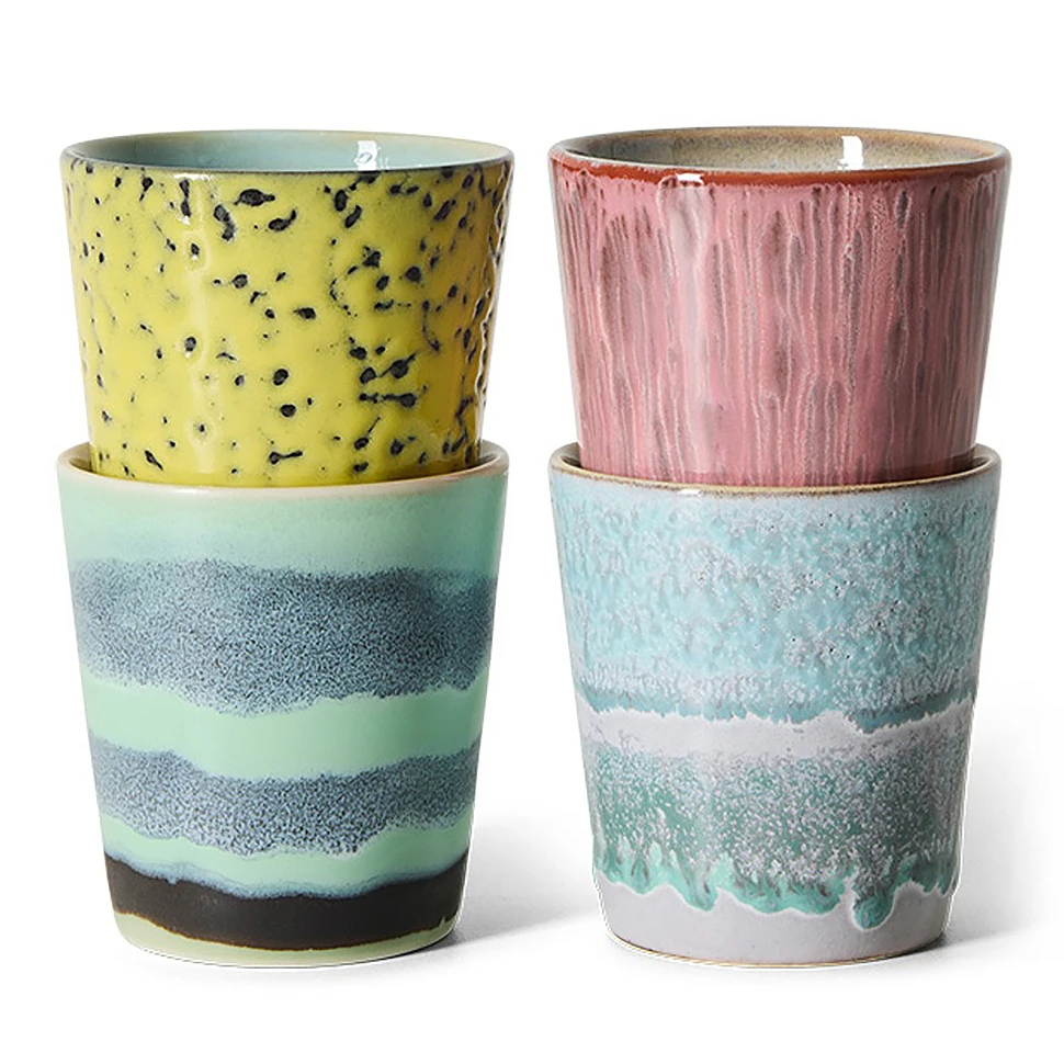 70s Ceramics: Coffee Mugs (Set of 4)